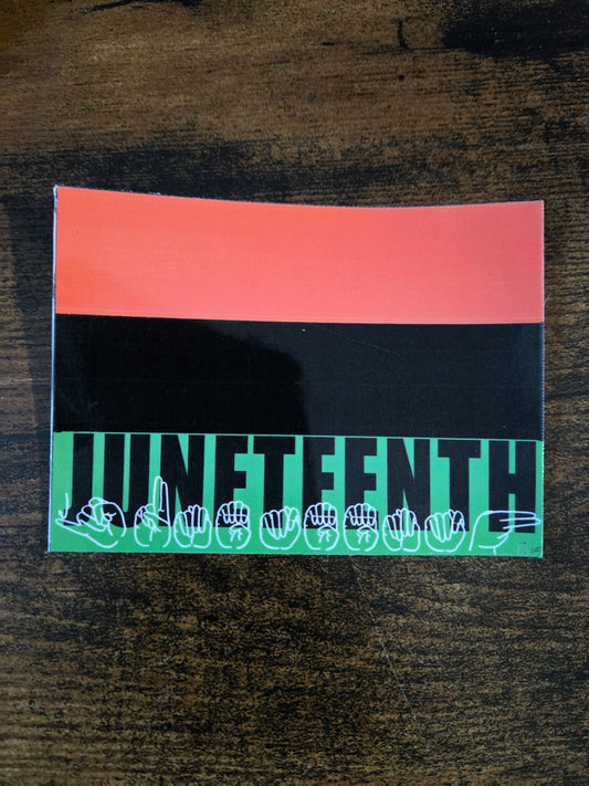 Fingerspelling of Juneteenth's Flags