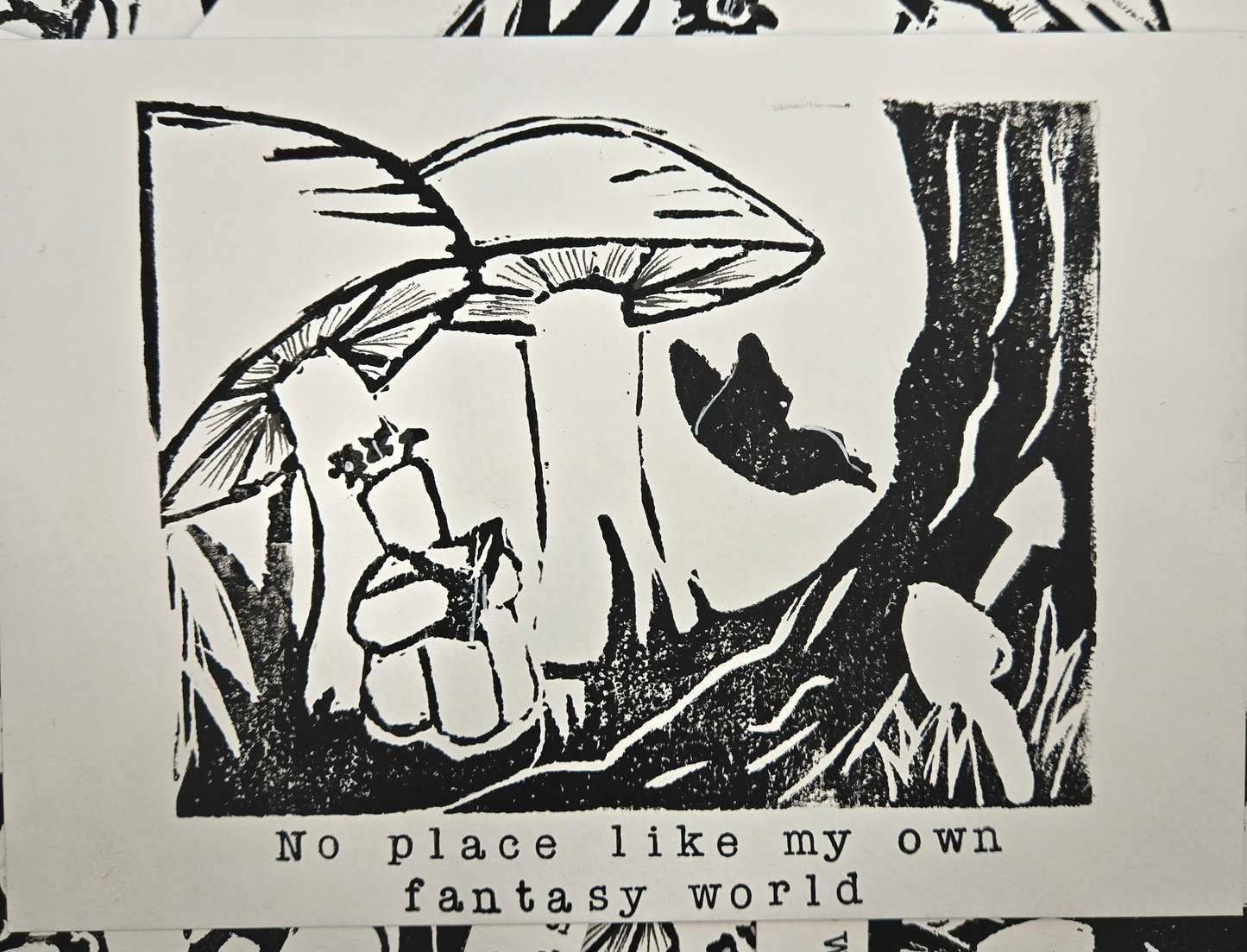 Moodle's Fantasy World, Linoprint- Limited Edition