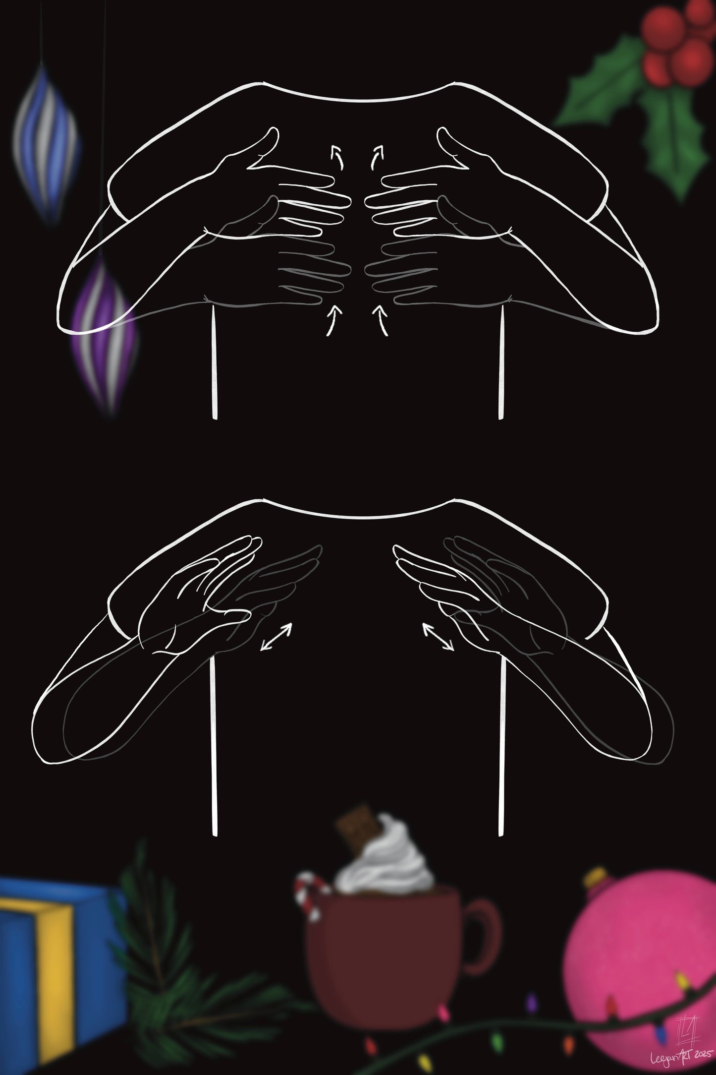 ASL Happy Holidays Print