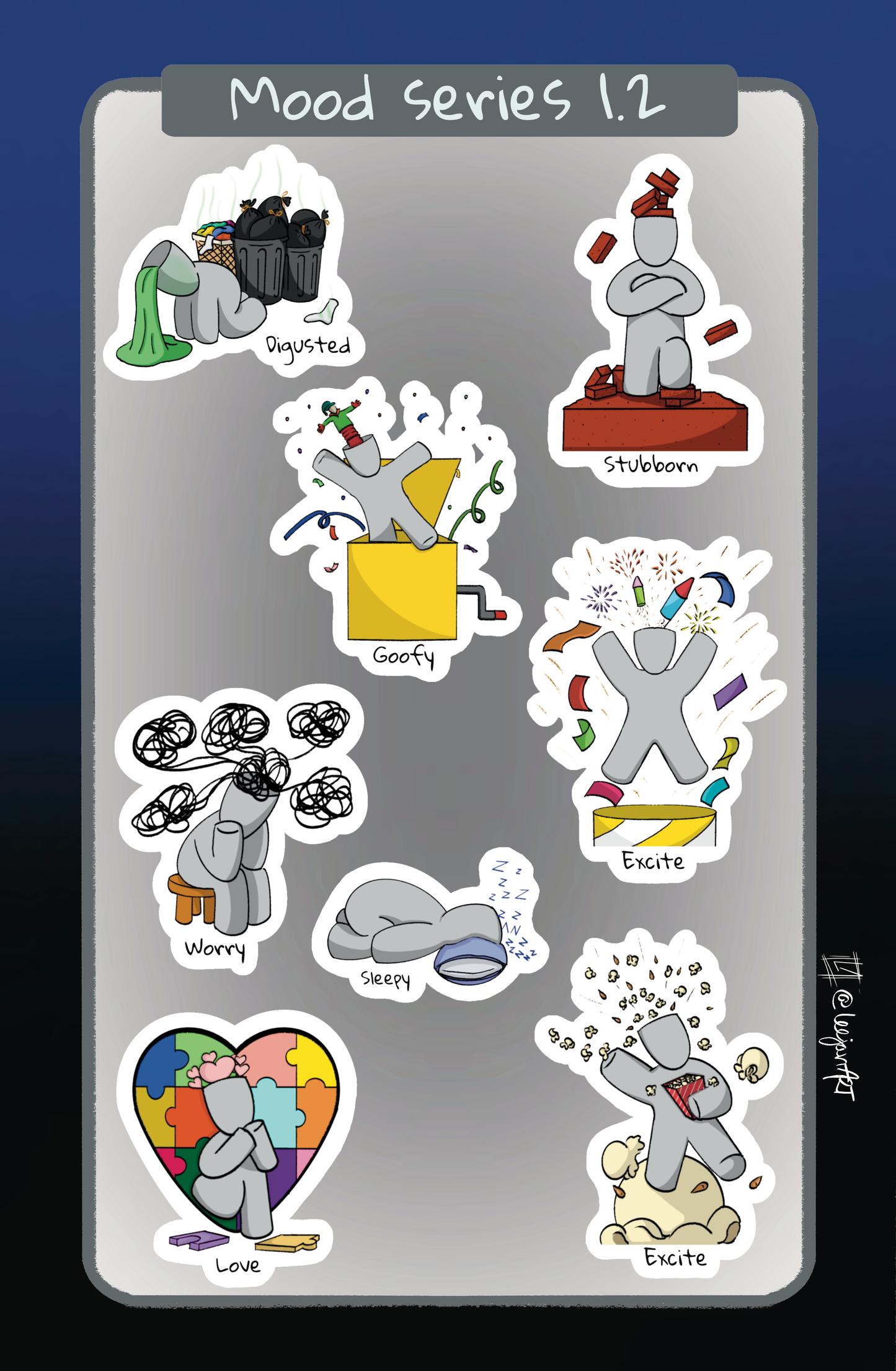 Mood series Sticker sheet