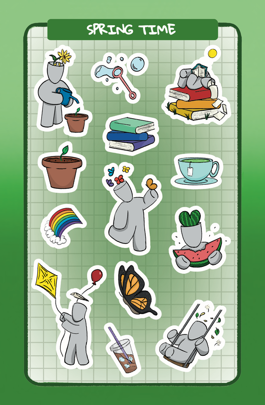 Enjoy Spring Sticker sheet- Clearance