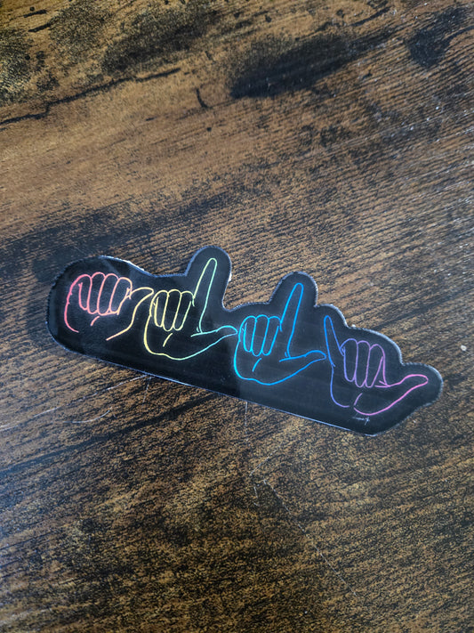 Fingerspelling of Ally and Advocate Pride Support
