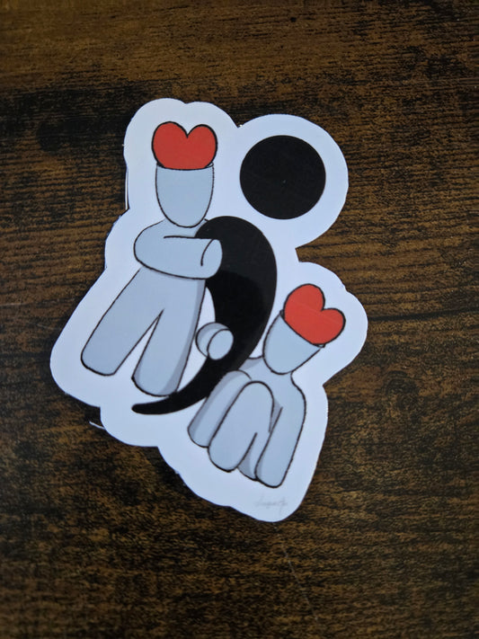 Moodle's Mental Health Support Semi Colon Symbol