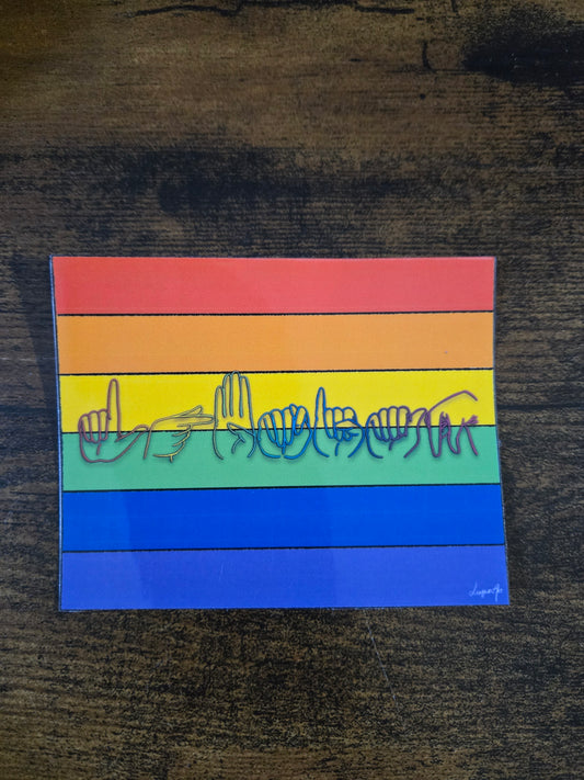 LBGTIAQ FLAG ASL