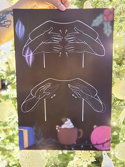 ASL Happy Holidays Print