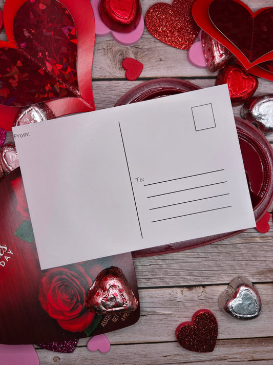 Colorful Love Moodles for Valentine's Day Postcard