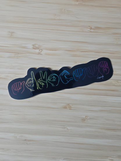 Fingerspelling of Ally and Advocate Pride Support (B-grade)