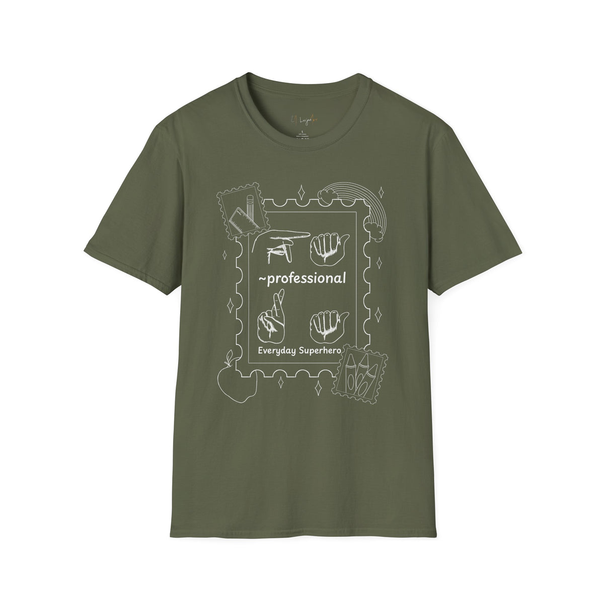 Paraprofessional Fingerspelling Unisex Softstyle T-Shirt