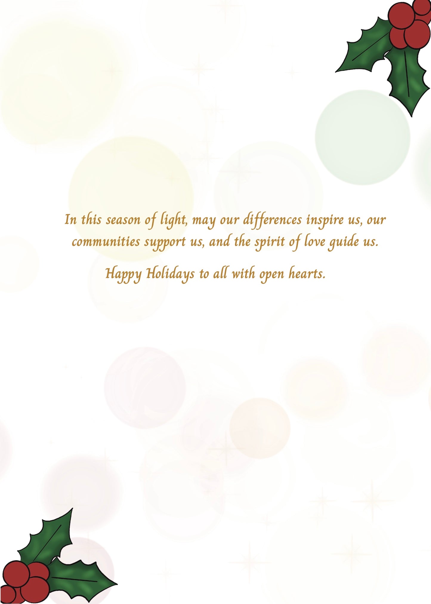 ASL Happy Holidays Greeting Card