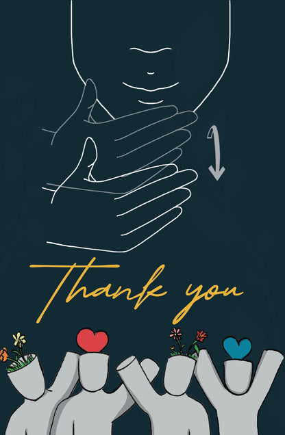 Moodles' Thank you ASL Greeting Card