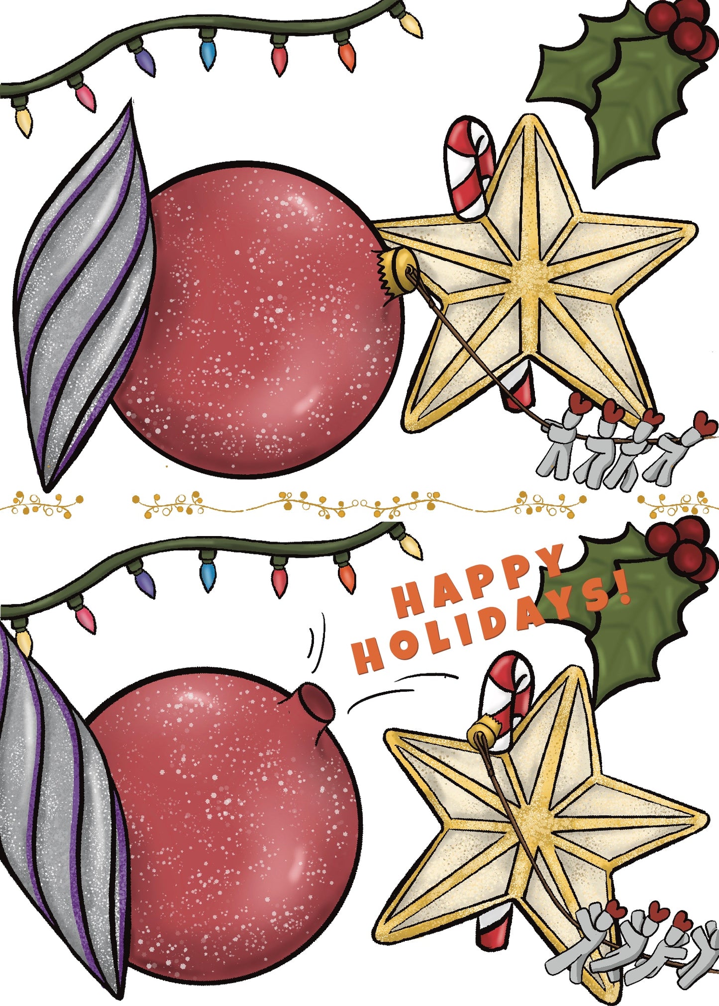 Moodles' Happy Holidays greeting cards