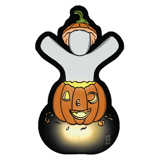 Moodle with Jack-O-Lantern